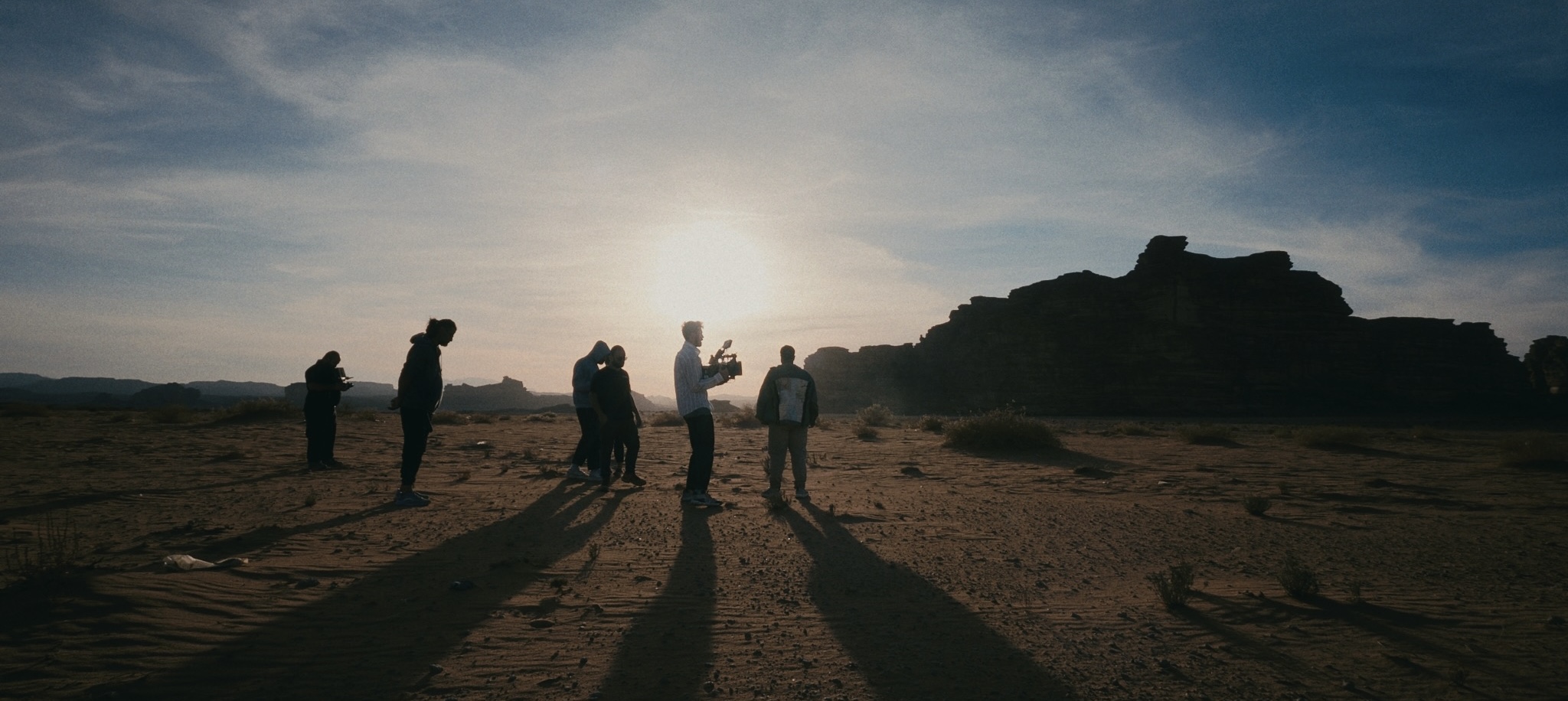 Muratcan Gökçe and a film crew on location